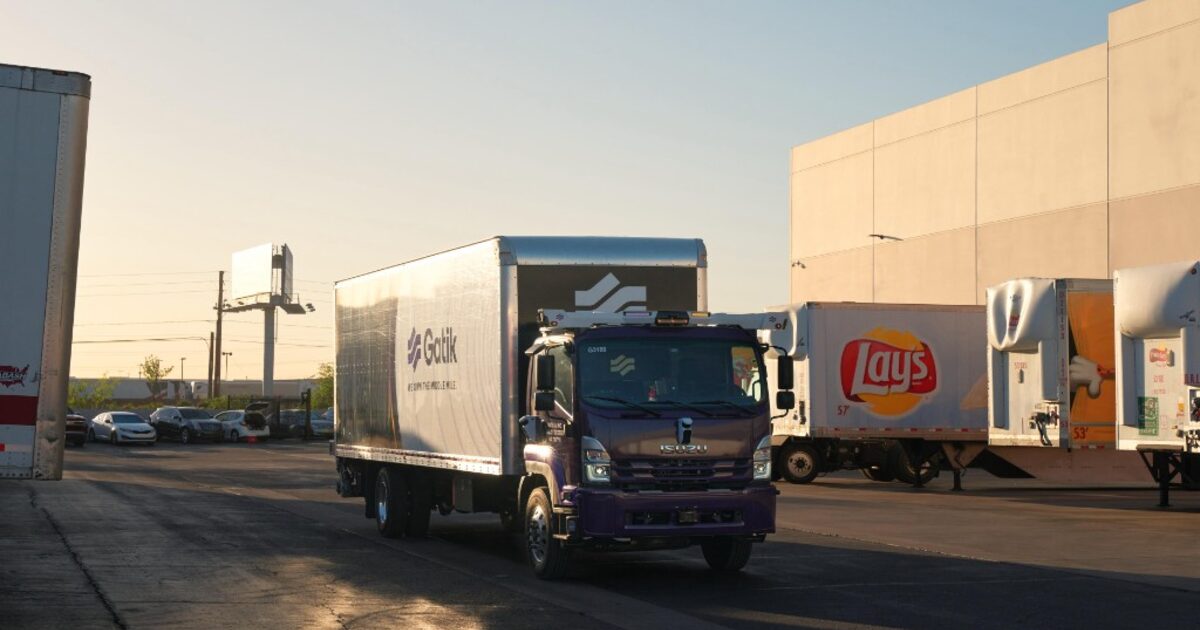 Gatik autonomous freight box truck. Official image from gatik.ai.